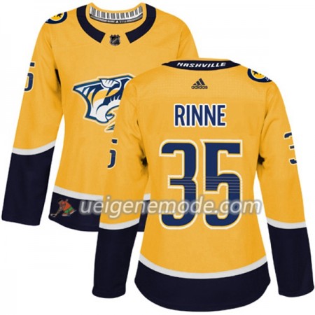 Dame Eishockey Nashville Predators Trikot Pekka Rinne 35 Adidas 2017-2018 Gold Authentic